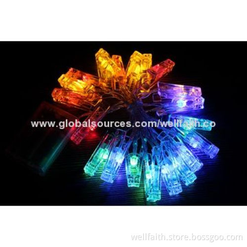 LED String Lights, Available in clip Shapes, Suitable for Christmas Decorations